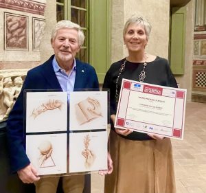 SILVIA SALVI (Titolere Salvi Vivai) e UGO DE NUNZIO (Presidente Club UNESCO Ferrara)